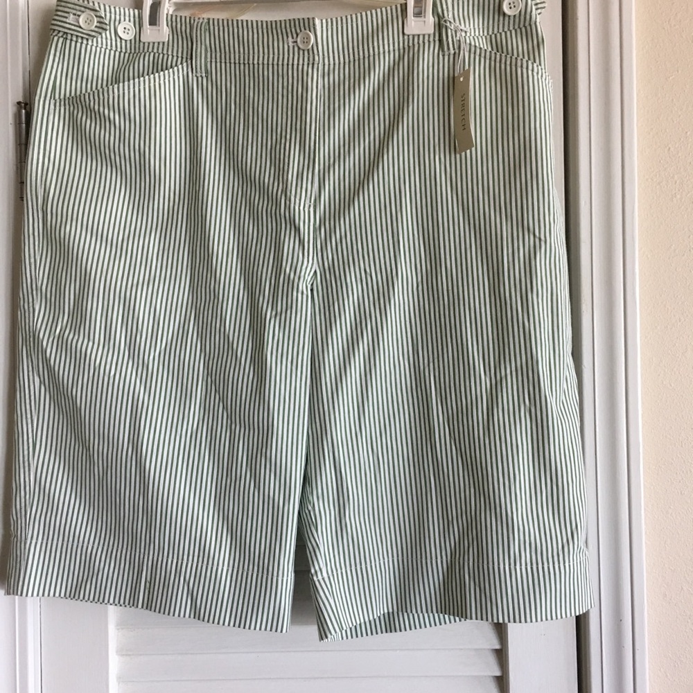 Jones New York Sports Stretch Striped Shorts-16